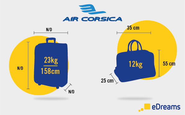 dimensions et poids bagagesair corsica